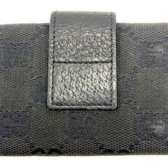 Gucci Key holder Key case GG Black Silver Woman unisex Authentic Used Y7402 - Picture 5 of 6